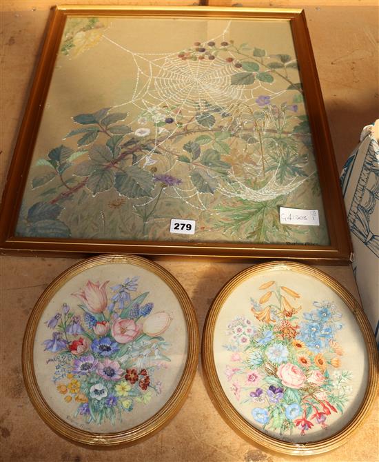 Pair of Daphne Allen watercolours & one other